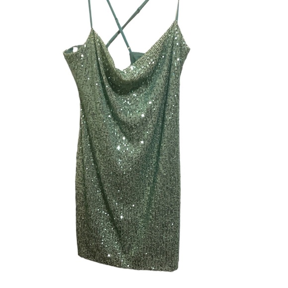 💚Speechless Sequin Mini Slip Bodycon Dress Sz Xl NWT - Picture 2 of 11